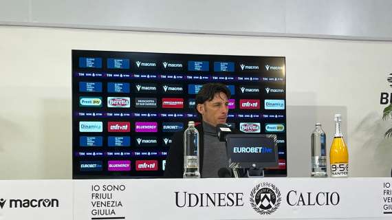 Udinese, Cioffi in conferenza: "Io non vacillo, li vedo allenare tutti i giorni"