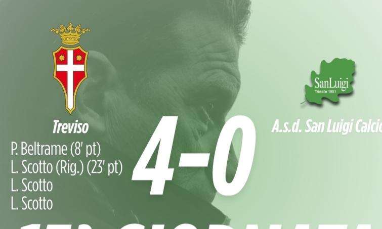 Serie D, troppo Treviso per il San Luigi: triestini sconfitti 4-0