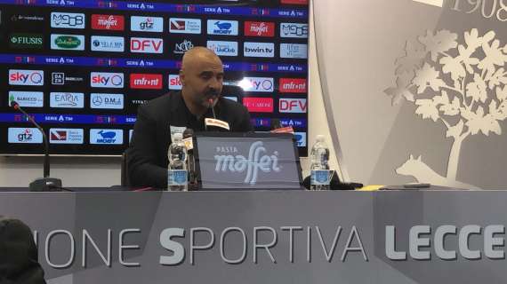 Lecce, Liverani: "Il rammarico è che siamo una squadra che ha poche speranze, ma che ne avrebbe potuto avere tante"