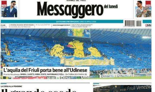 Messaggero Veneto: "L'aquila del Friuli porta bene all'Udinese"