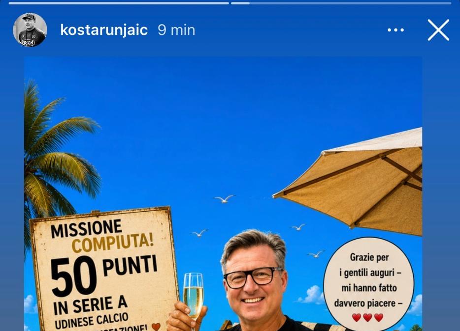 Udinese, Runjaic ringrazia tutti sui social: “Obiettivi futuri? Parlare italiano”