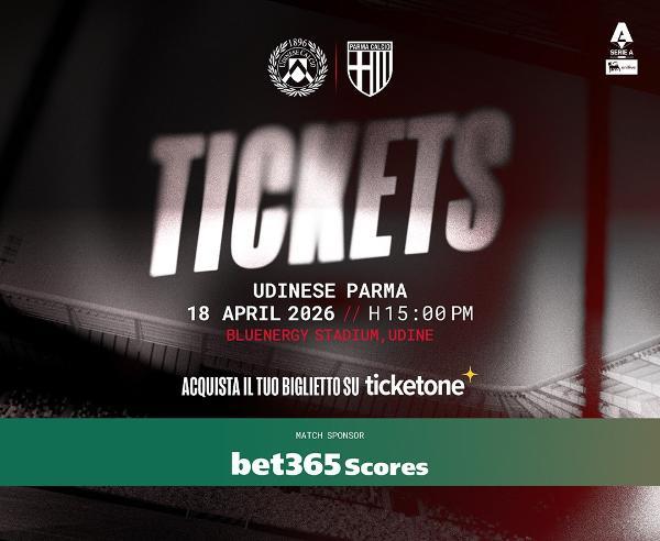 Udinese, aperta la prevendita per la sfida casalinga contro il Parma
