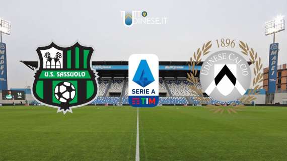 RELIVE Serie A Sassuolo-Udinese 1-1: finisce in parità al "Mapei"