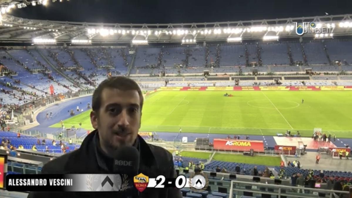 (VIDEO) Roma-Udinese 2-0, il commento post partita dallo stadio Olimpico