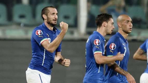 Passo indietro per l'Italia ma Chiellini salva tutto: 2-1 all'Azerbaigian