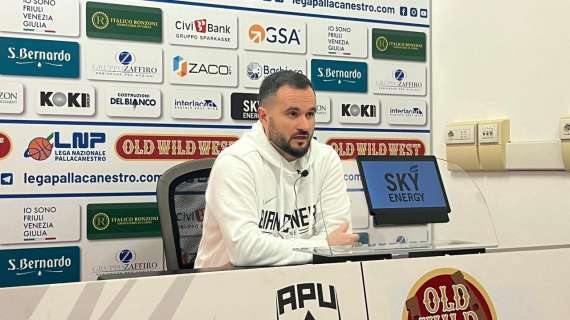 Apu Udine, Vertemati: "Bella vittoria, ora non bisogna perdere la concentrazione"