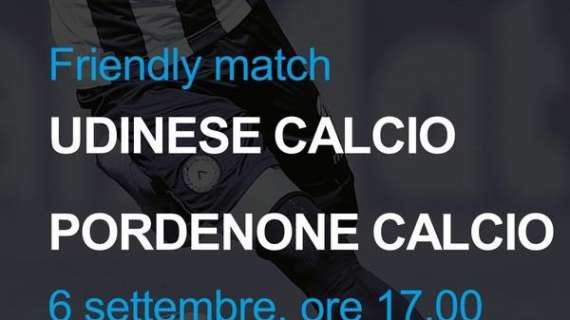 Udinese-Pordenone, le info per i biglietti