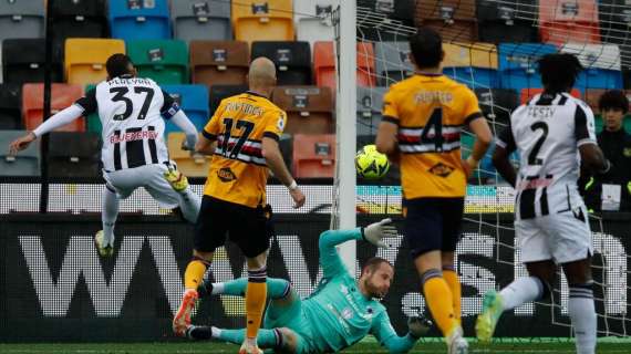 Udinese-Sampdoria, LE IMPRESSIONI A FINE PRIMO TEMPO: bianconeri avanti di due gol e in pieno controllo del match