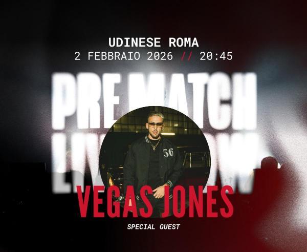 Udinese, il rapper Vegas Jones sarà Special guest nel pre partita contro la Roma