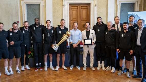 APU Udine, questa mattina squadra ricevuta dal presidente Fedriga a Trieste