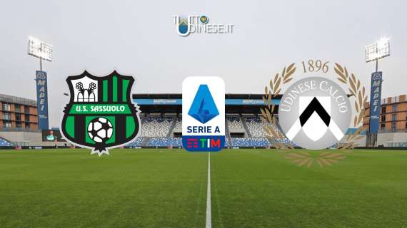 RELIVE Serie A Sassuolo-Udinese 1-1: pareggio che non serve a nessuna delle due