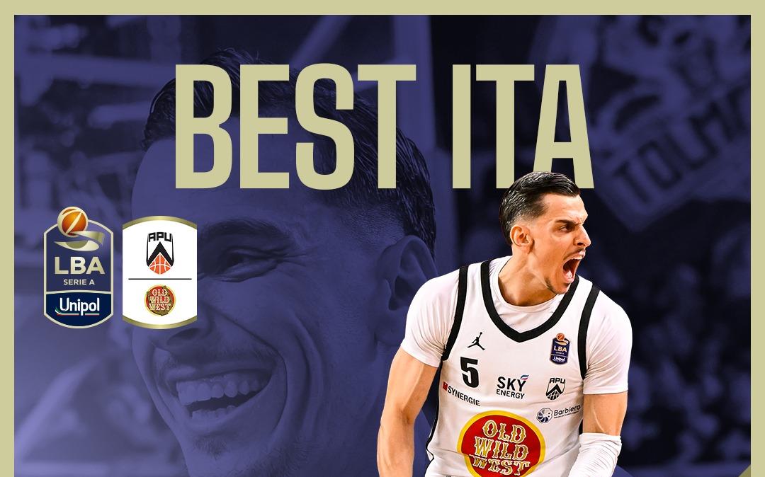 Apu Udine, Alibegovic premiato dopo la vittoria con Milano: è il miglior italiano del turno di LBA