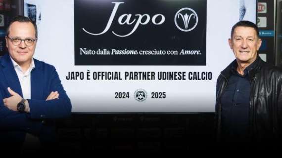 Udinese, rinnovata la partnership con Japo