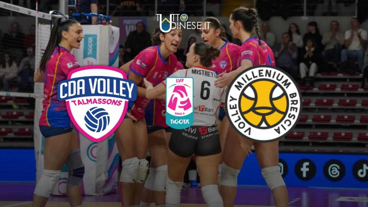 DIRETTA Serie A2 CDA Talmassons FVG-Valsabbina Millenium Brescia 1-1 (13-23): TERZO SET