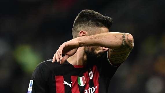 Milan, Ammonito Giroud: era diffidato e salterà Udinese-Milan