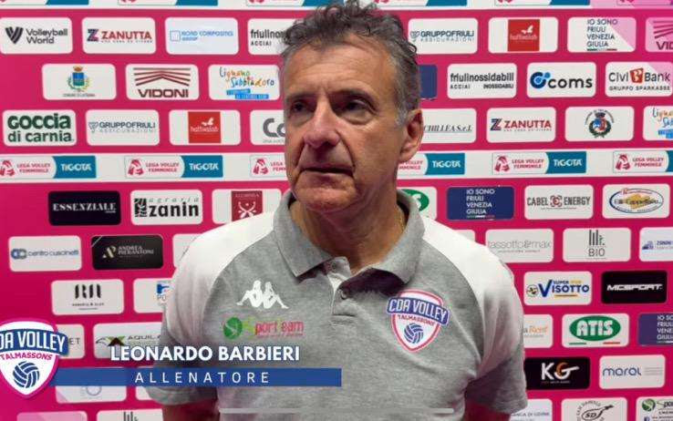 Cda Volley Talmassons Fvg, Barbieri: "Dovevamo iniziare bene. È solo la prima tappa di un cammino lungo e difficile"