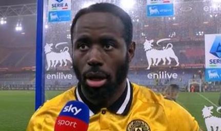 Udinese, Davis a Sky: "È la migliore stagione della mia carriera"