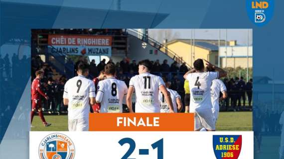 Serie D, i risultati della 21esima giornata: grandi vittorie per Cjarlins Muzane e Torviscosa