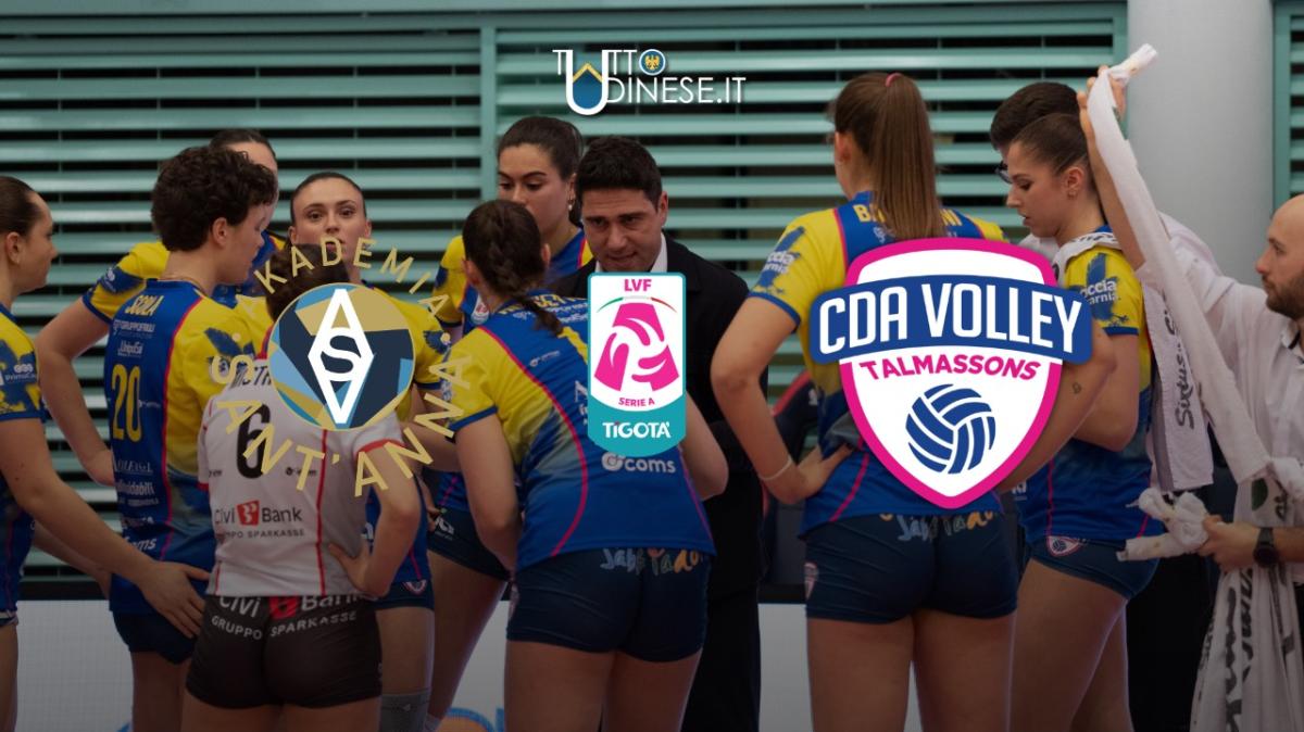 DIRETTA Serie A2 Akademia Messina-CDA Talmassons FVG 1-2 (15-10): QUARTO SET