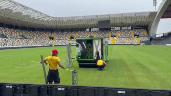 Bluenergy Stadium, procedono i lavori sul manto erboso per la Supercoppa