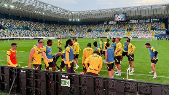 Udinese, in corso l'allenamento a porte aperte al Bluenergy Stadium