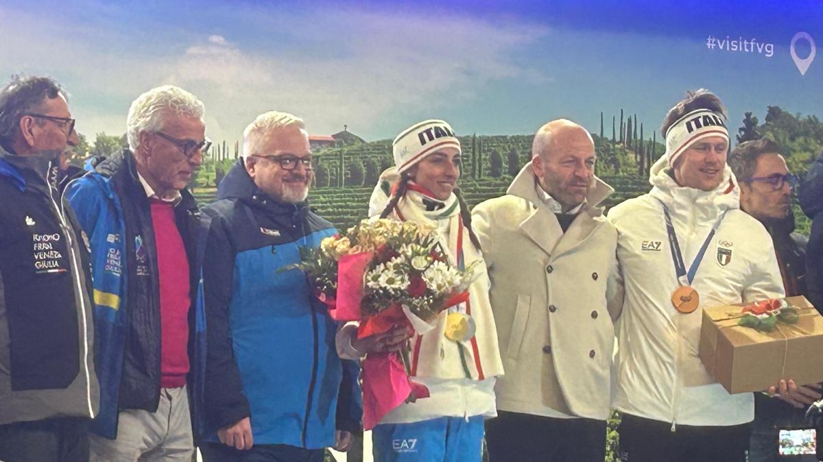 Sappada abbraccia i suoi campioni: festa grande per Lisa Vittozzi e Davide Graz