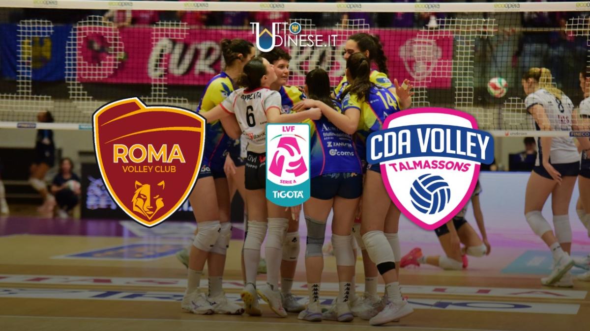 DIRETTA Serie A2 SMI Roma-CDA Talmassons FVG 0-0 (9-7): PRIMO SET