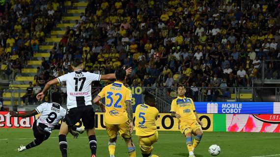 Frosinone-Udinese 0-1, il tabellino del match
