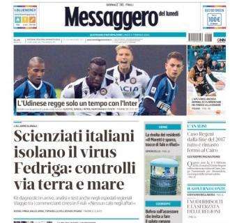 Il Messaggero Veneto: "L'Udinese regge solo un tempo con l'Inter"