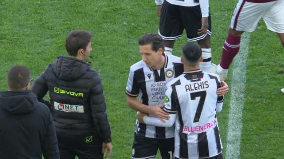 Udinese, ecco la prima del Sanchez bis al Friuli: cori e applausi per lui