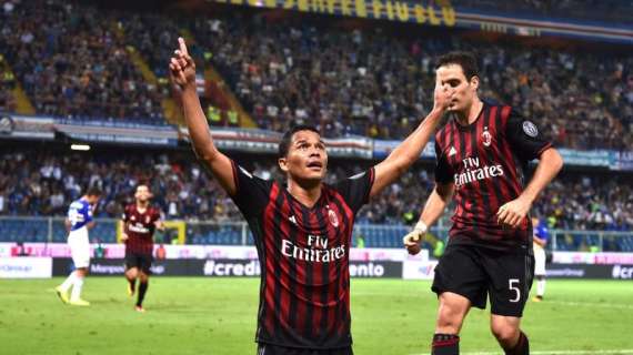 Serie A, il killer Bacca non perdona. La Samp di Muriel e Bruno F. KO