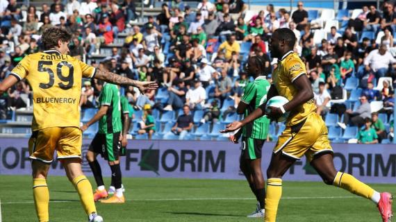 Sassuolo-Udinese 3-1, il tabellino della gara del Mapei Stadium