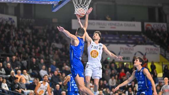 Apu Udine, ricevuta una multa per le proteste nei confronti degli arbitri nel match con Brindisi