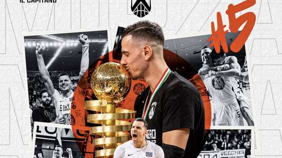 UFFICIALE  - APU Udine, rinnovo triennale per Alibegovic: sarà il capitano anche in Serie A