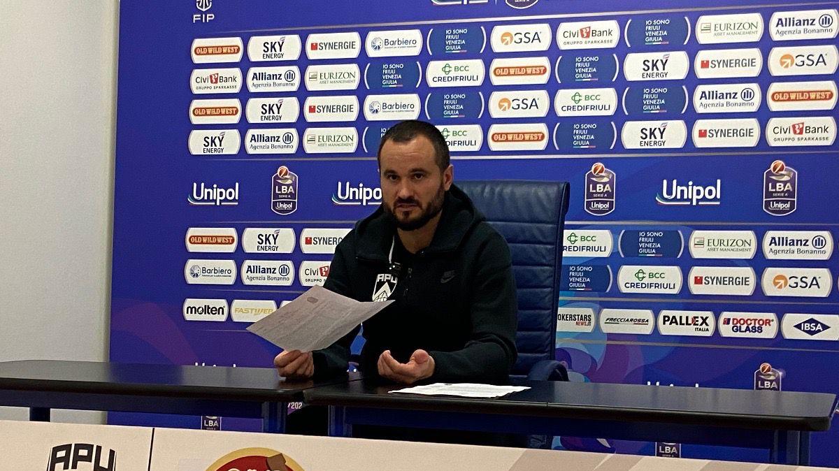 APU Udine-Germani Brescia 72-81, Vertemati: "Siamo rammaricati, stiamo dando tutto"