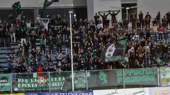 Pordenone, entusiasmo al Bottecchia, attesi 2.000 tifosi