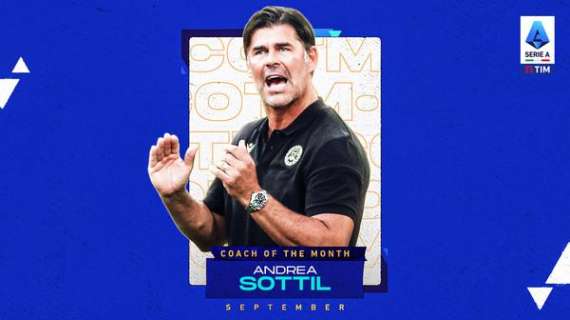 Sottil nominato miglior allenatore del mese di settembre in Serie A