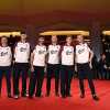 Venezia, una delegazione di giocatori sfila sul red carpet della Mostra del Cinema