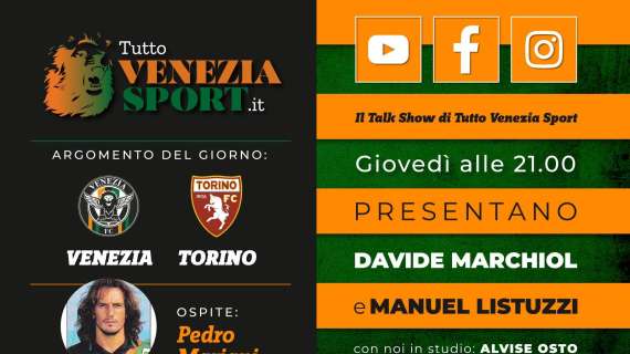 Talk Show TVS (21.00) - Commentiamo Venezia-Torino insieme a Pedro Mariani