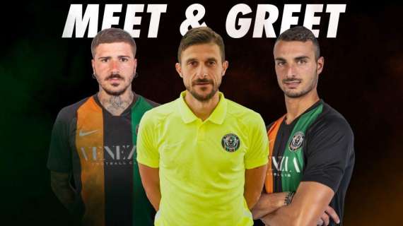 Meet&Greet, oggi alle 19,00 mister Dionisi, Bocalon e Vacca incontrano i tifosi all’Official Store di Venezia 