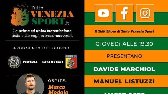 (VIDEO) Talk Show TVS, ore 19.30 - Il Venezia batte il Catanzaro ed è ancora secondo, intervista a capitan Marco Modolo