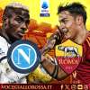 Napoli-Roma 2-2 - I giallorossi salvano un punto nel finale grazie ad Abraham