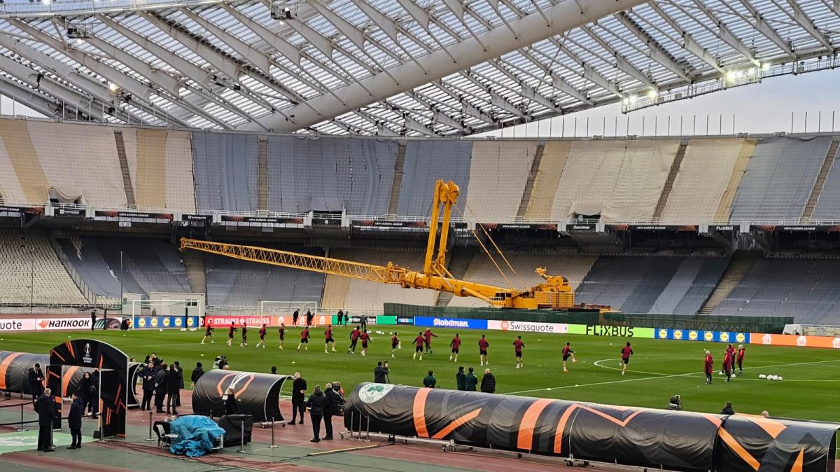 La rifinitura in vista della partita contro il Panathinaikos. VIDEO!