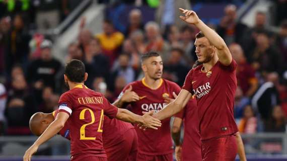  Roma-Viktoria Plzen 5-0 - Goleada giallorossa all’Olimpico: hattrick di Dzeko e gol di Ünder e Kluivert