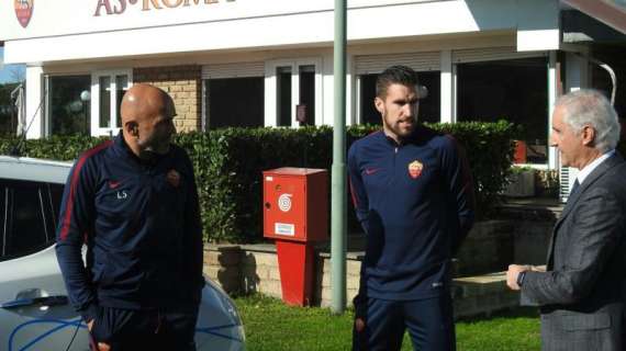 Luciano Spalletti e Kevin Strootman alla presentazione della partnership con Nissan - La photogallery