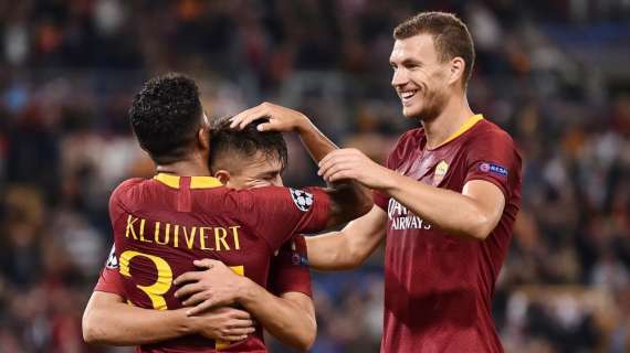 I numeri di... Roma-Viktoria Plzeň 5-0: seconda tripletta di Dzeko al Plzeň e primo gol di Kluivert con la maglia giallorossa