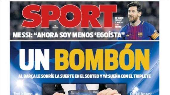 Dalla Spagna, Sport sul sorteggio Barca-Roma: "Un bonbon". FOTO!