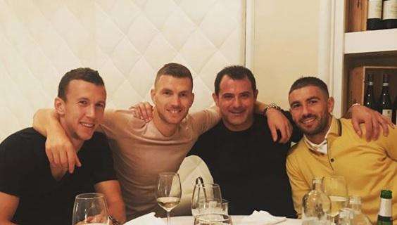  Instagram, Dzeko a cena con Kolarov, Peresic e Stankovic