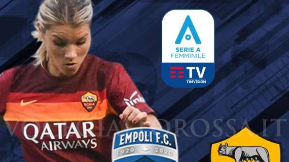 Empoli Ladies-Roma 2-0 - Sconfitta di rigore per le giallorosse: a segno Prugna e Glionna. Espulsa Bartoli. VIDEO! GRAFICA!