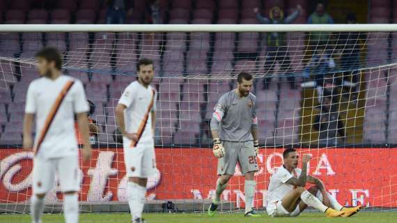 Roma al tappeto, vince il Napoli 2-0
